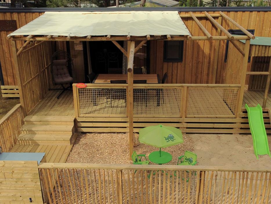 Außenansicht des Ferienhauses Family 6 Personen Premium - CAMPING**** Les Sirènes