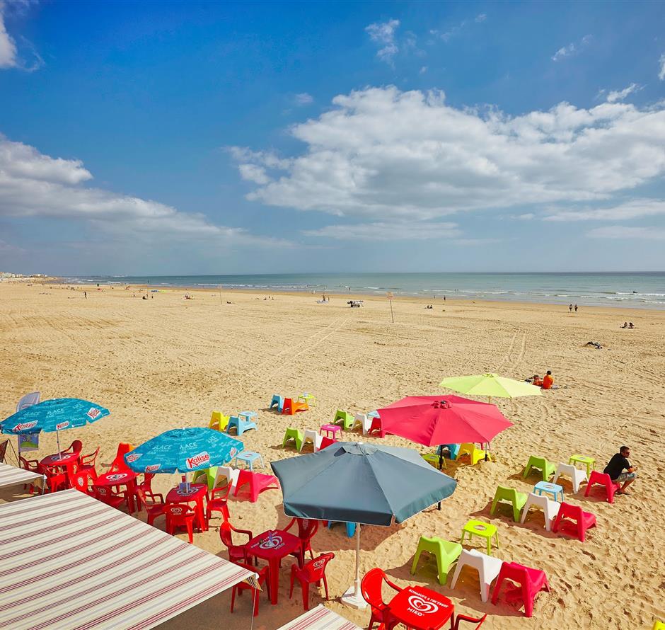 Strand von Saint-Jean-de-Monts in der Vendée in der Nähe des 3-Sterne-Campingplatzes Les Sirènes 