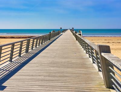 Strand von Saint-Jean-de-Monts in der Vendée in der Nähe des 3-Sterne-Campingplatzes Les Sirènes