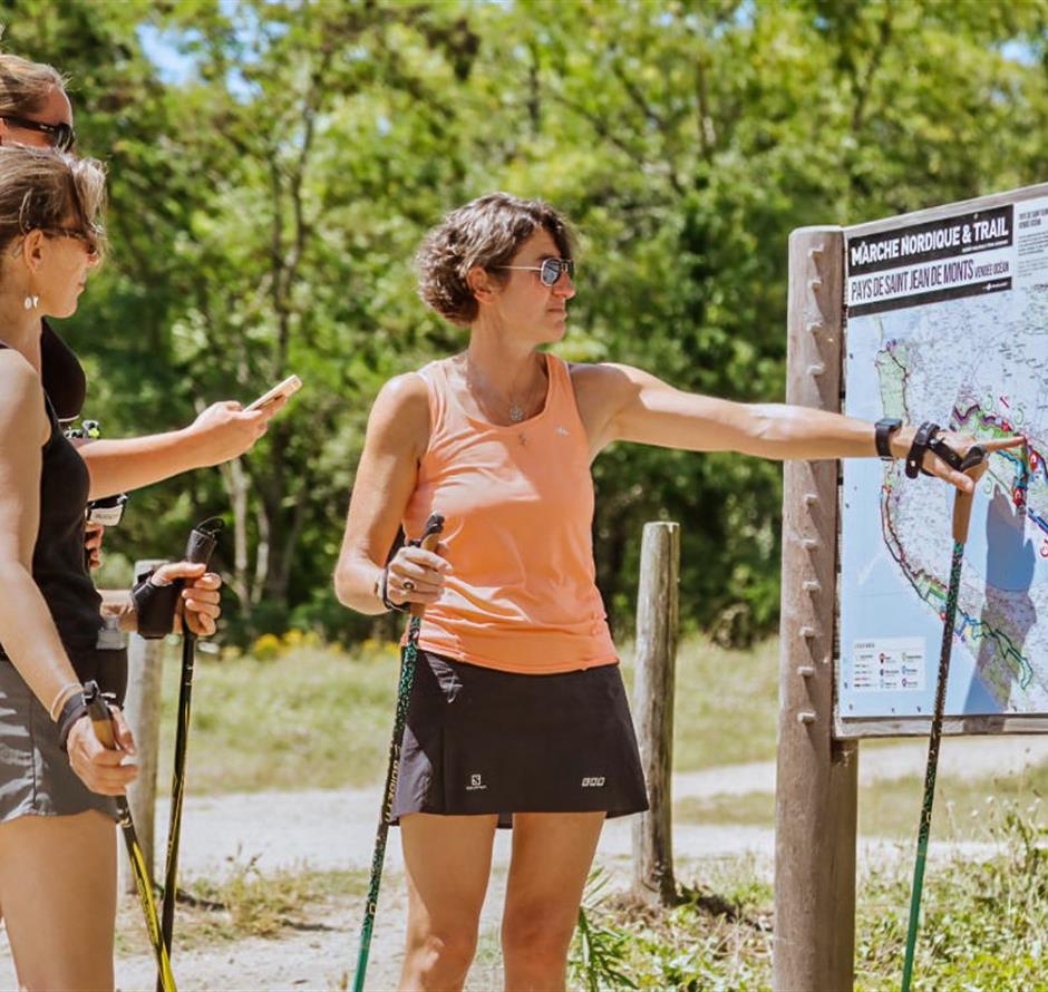 Nordic-Walking-Route Saint-Jean-de-Monts in der Vendée in der Nähe des 3-Sterne-Campingplatzes Les Sirènes 