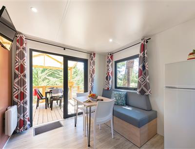 Wohnzimmer des Cottage 2 Pers 4 Blumen