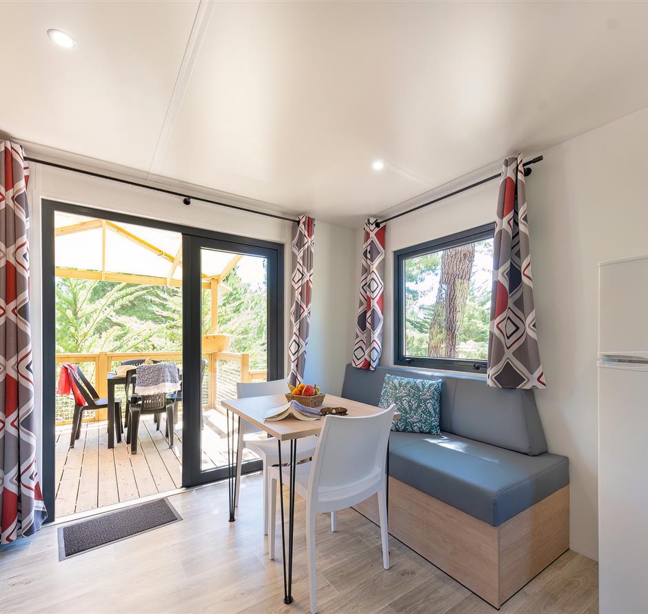 Wohnzimmer des Cottage 2 Pers 4 Blumen 