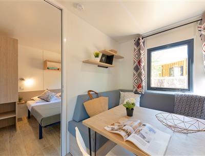 Wohnzimmer des Cottage 6 Personen 3 Blumen