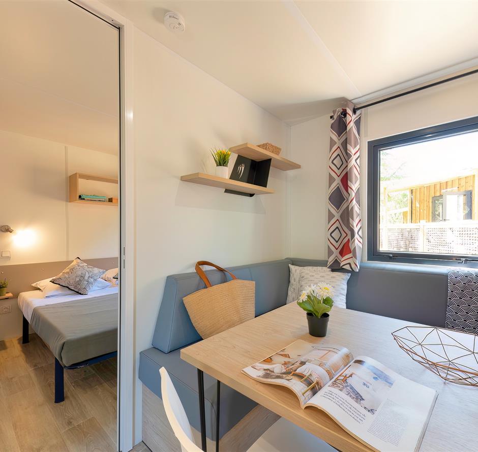 Wohnzimmer des Cottage 6 Personen 3 Blumen 