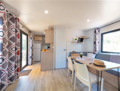 Wohnzimmer des Cottage 6 Personen 3 Blumen