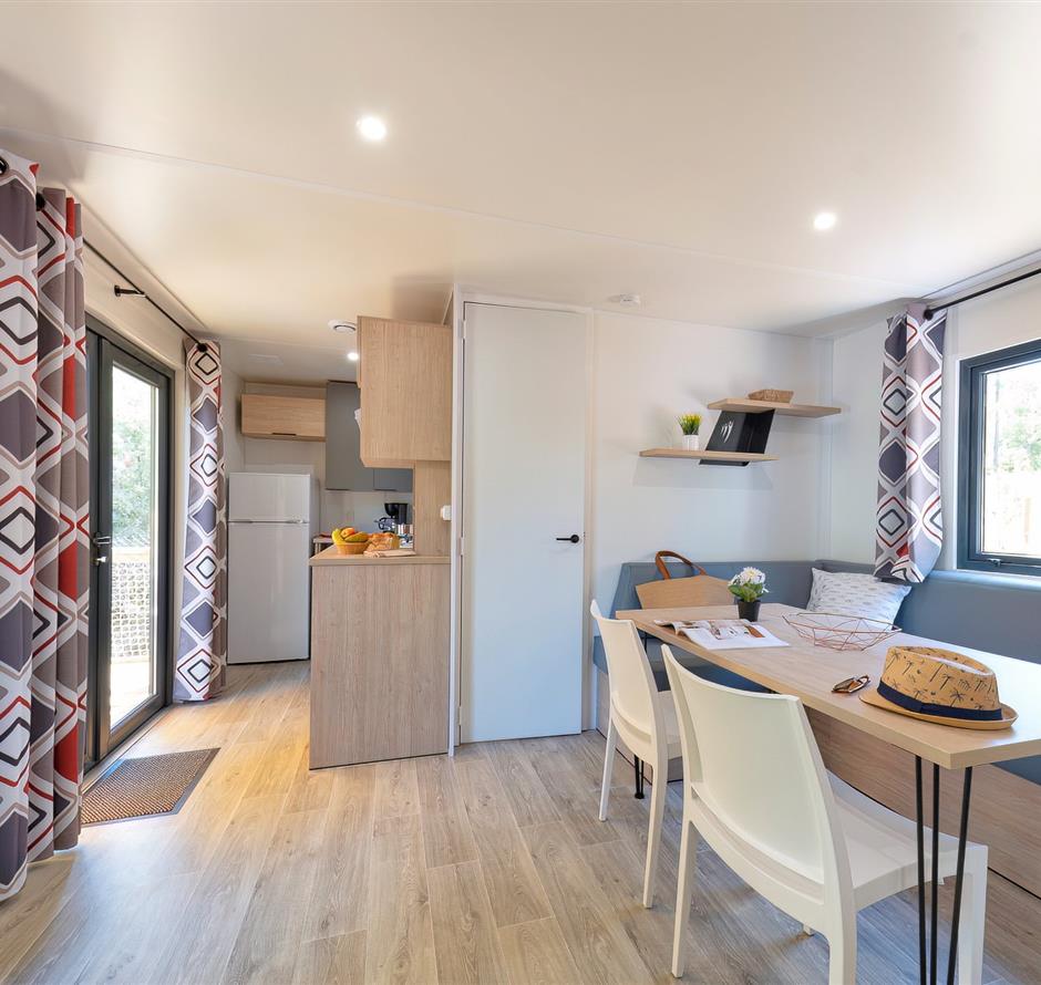 Wohnzimmer des Cottage 6 Personen 3 Blumen 