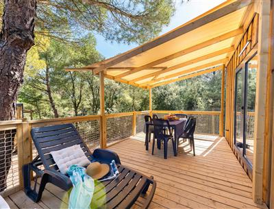 Außenterrasse des Cottage 6 Personen 3 Blumen