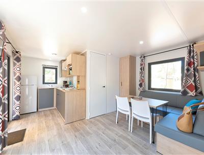 Wohnzimmer des Cottage 5 pers 3 Blumen