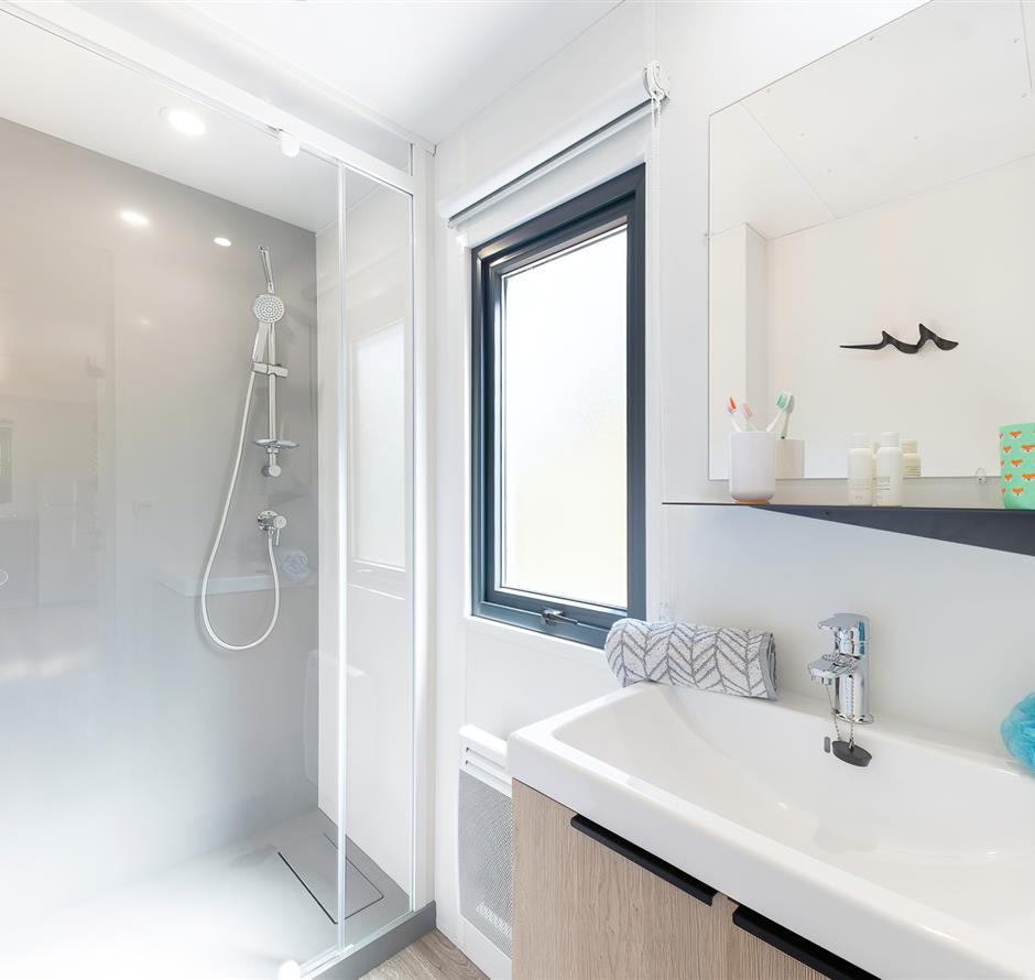 Badezimmer des Cottage 5 pers 3 Blumen 