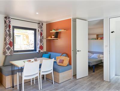 Wohnzimmer des Cottage 5 pers 3 Blumen