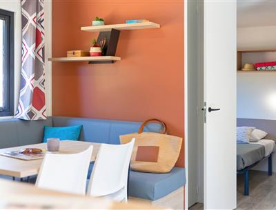 Wohnzimmer des Cottage 5 pers 3 Blumen