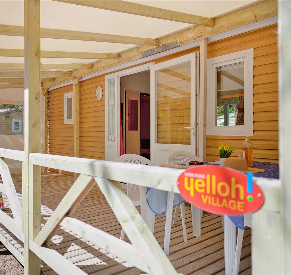 Terrasse des Cottage 4 Pers 2 Blumen 