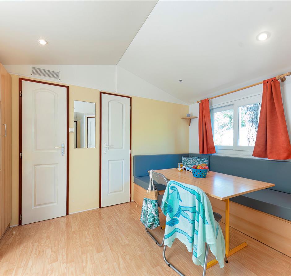 Wohnzimmer des Cottage 4 Pers 2 Blumen 