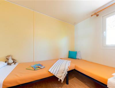 Schlafzimmer des Cottage 4 Pers 2 Blumen