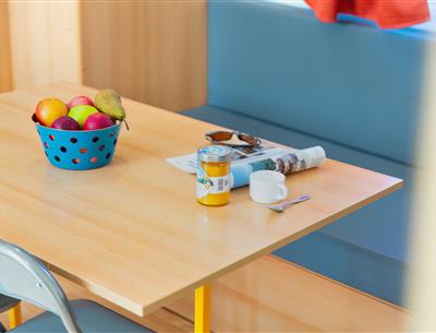 Wohnzimmer des Cottage 4 Pers 2 Blumen