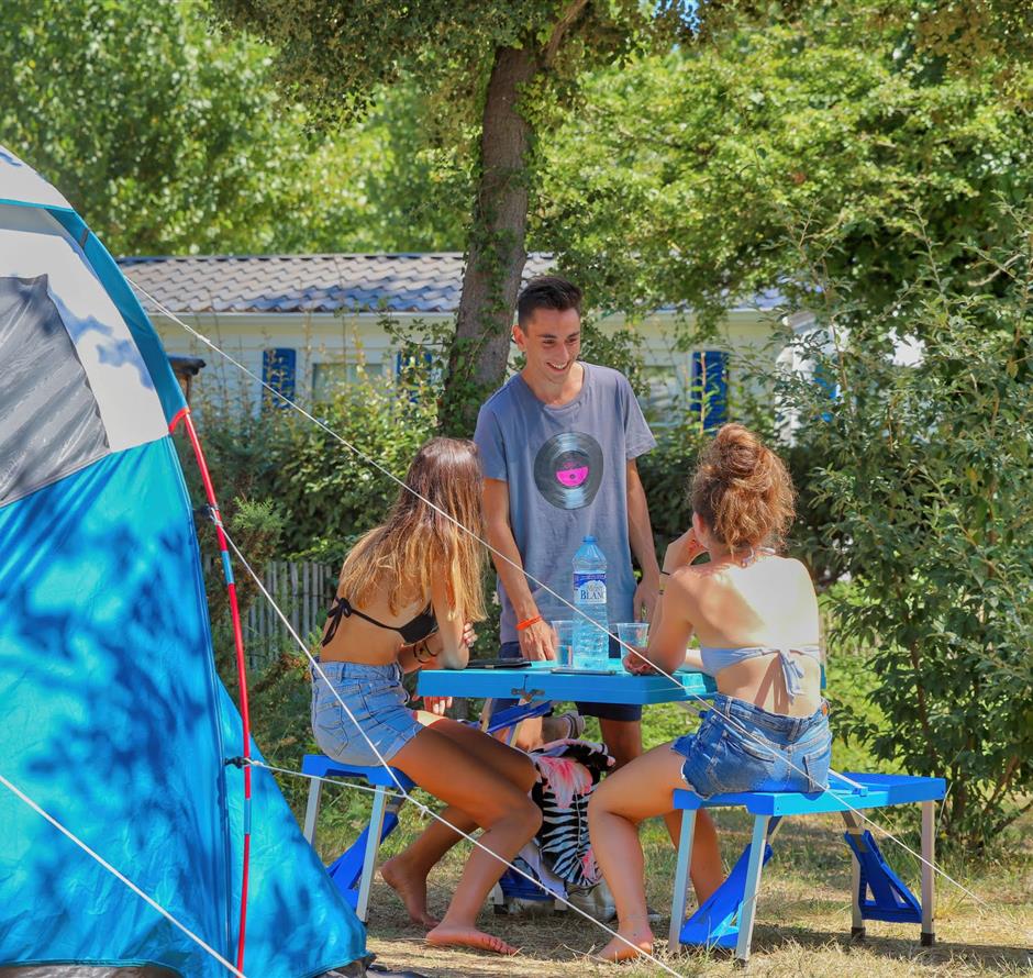 Kahle Stellplätze ohne Strom auf dem Campingplatz Les Sirènes in Saint-Jean-de-Monts 