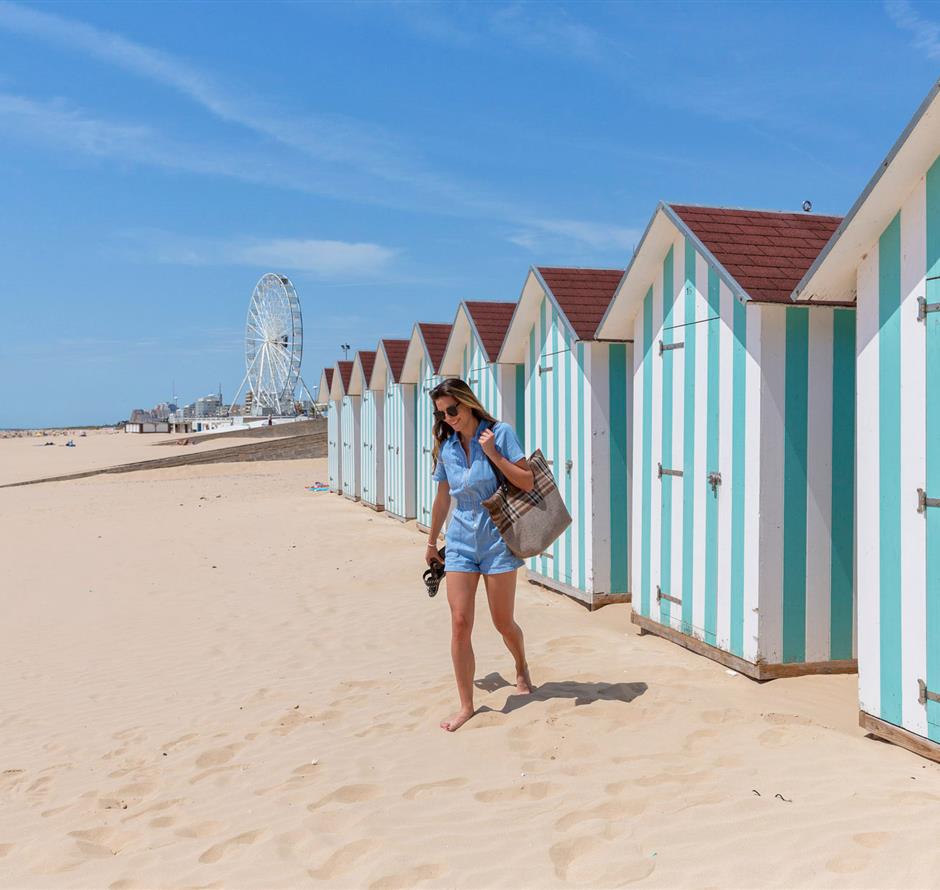Strand von Saint-Jean-de-Monts in der Vendée in der Nähe des 3-Sterne-Campingplatzes Les Sirènes 