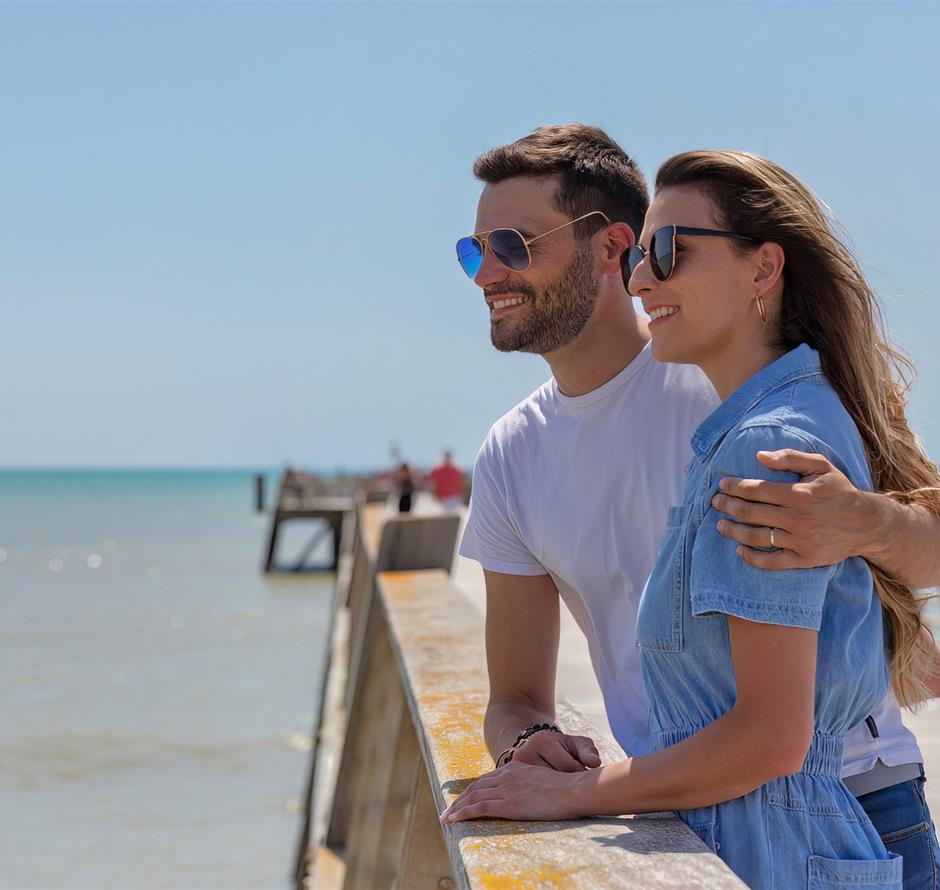Strand von Saint-Jean-de-Monts in der Vendée in der Nähe des 3-Sterne-Campingplatzes Les Sirènes 