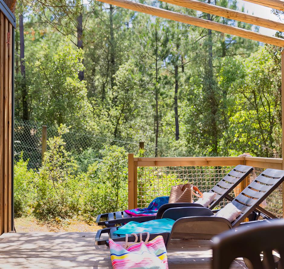 Terrasse des Cottage 6 Personen 3 Schlafzimmer 4 Blumen 
