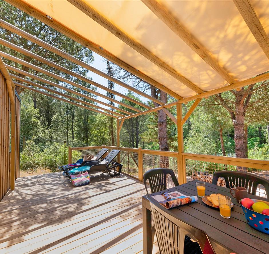 Terrasse des Cottage 6 Personen 3 Schlafzimmer 4 Blumen 