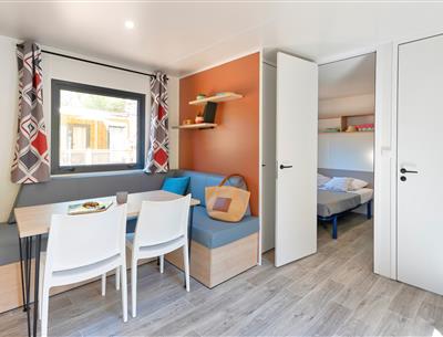 Wohnzimmer des Cottage 5 pers 3 Blumen