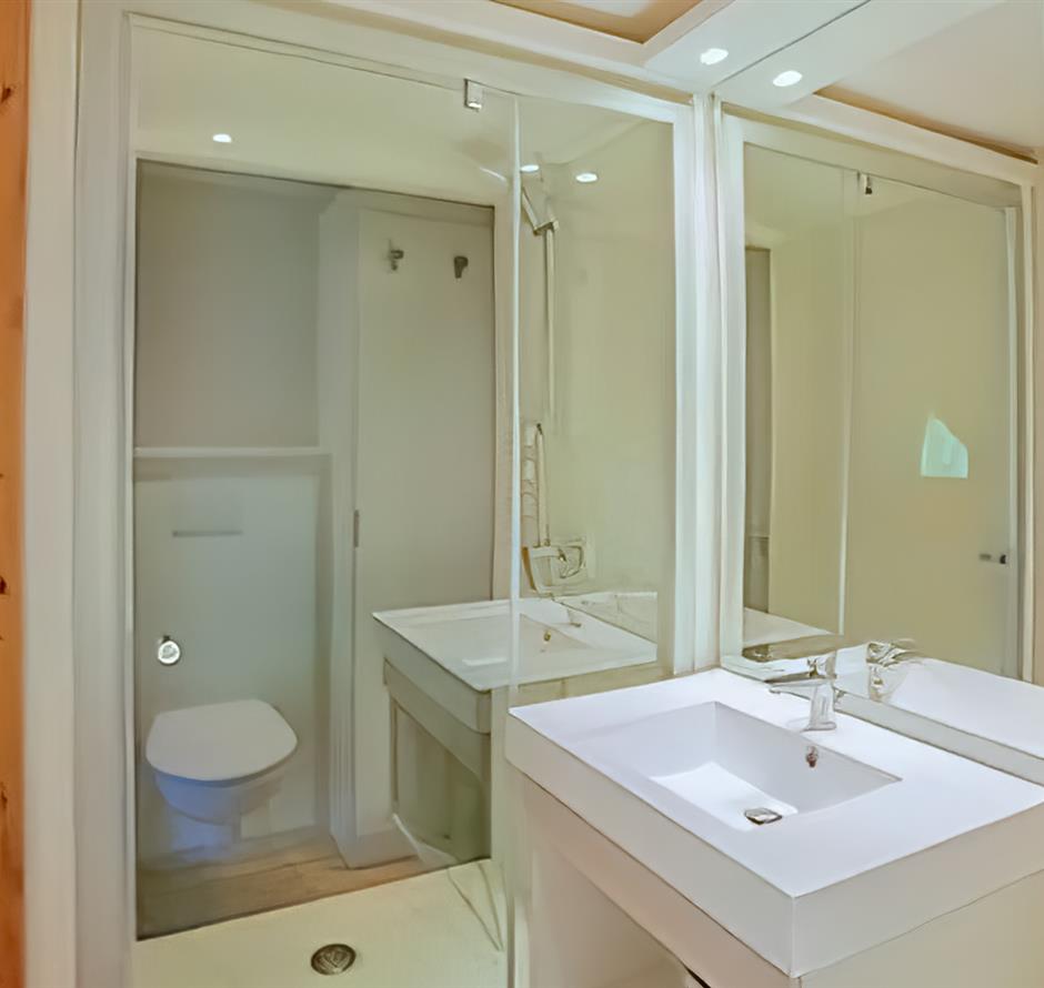 Badezimmer des Lodgezeltes 4 Personen 2 Schlafzimmer 