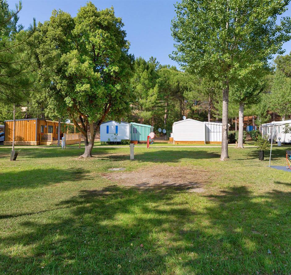 Kahle Stellplätze ohne Strom auf dem Campingplatz Les Sirènes in Saint-Jean-de-Monts 