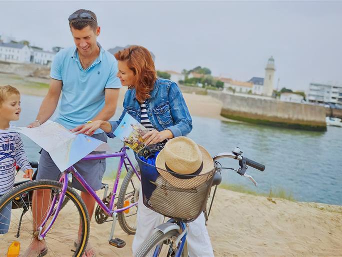 Radwege in Saint Jean de Monts in der Vendée in der Nähe des 3-Sterne-Campingplatzes Les Sirènes
