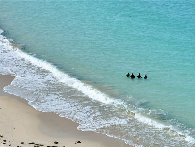 Entlang der Küste in Saint-Jean-de-Monts in der Vendée in der Nähe des 3-Sterne-Campingplatzes Les Sirènes