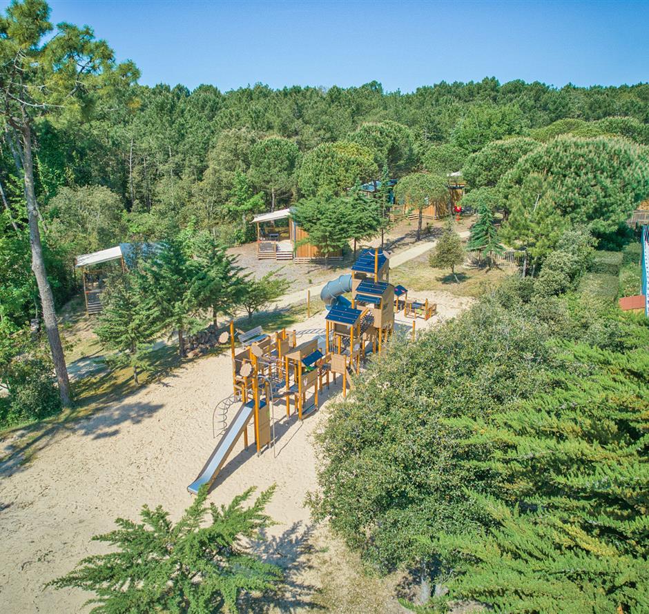 Kinderspielplatz auf dem Campingplatz Les Sirènes 