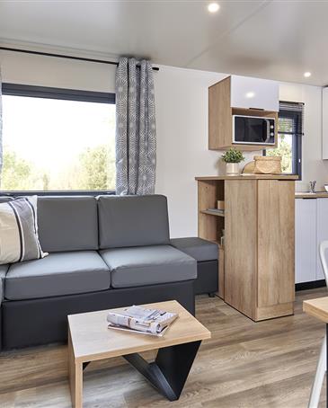 Küche des Cottage 6 Personen Premium - CAMPING**** Les Sirènes