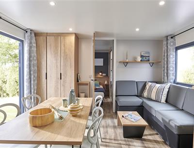 Wohnzimmer des Cottage 6 Personen Premium 