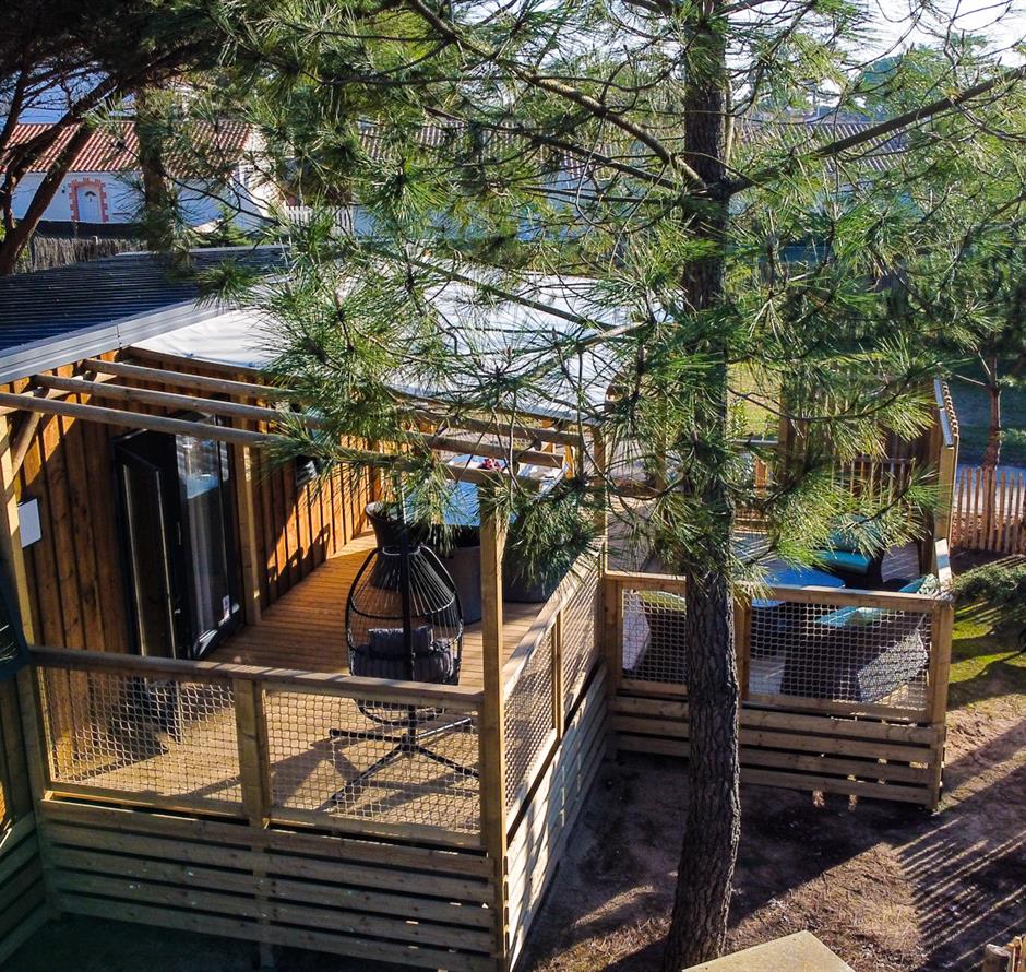 Außenansicht des 4 Personen Premium Cottages  